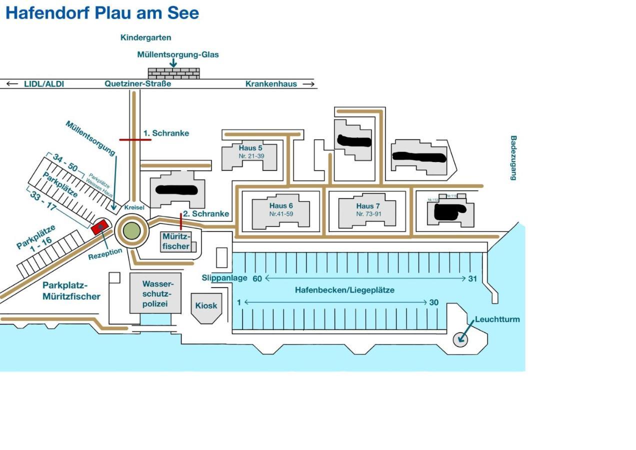 Hafendorf Haus 7 Apartment 5 Nr 89 Parkplatz Am Haus Plau am See Zewnętrze zdjęcie